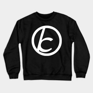 Jewish Anarchist Symbol (Cursive, White) Crewneck Sweatshirt